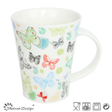 Romantic Colorful Butterfly Decal V Shape Mug